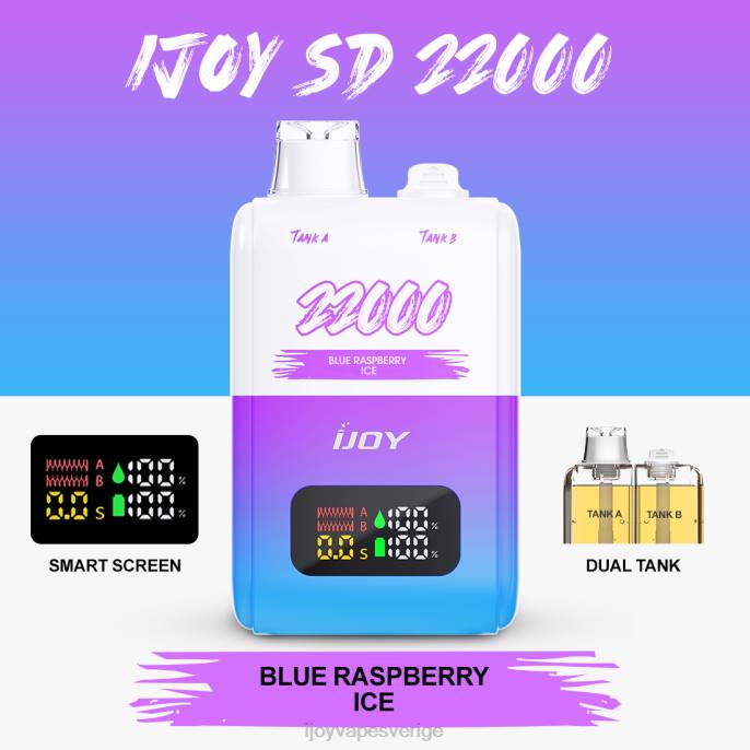 iJOY Best Flavor | iJOY SD 22000 disponibel 66T4149 blå hallonis